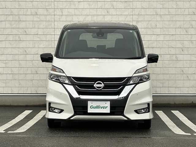 日産 セレナ ハイウェイスターVセレクションⅡ 鹿児島県 2019(令1)年 3.4万km ブリリアントホワイトパール 2トーン 純正9型SDナビ（フルセグTV/BT/CD/DVD）エマージェンシーブレーキアラウンドビューモニタープロパイロットコーナーセンサーデジタルインナーミラー両側パワスラETCドラレコUSB純正LEDヘッドライト純正16インチアルミホイール純正フロアマットスマートキープッシュスタート