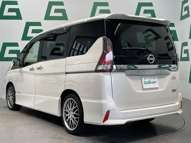 日産 セレナ ハイウェイスター 鹿児島県 2017(平29)年 4.4万km ブリリアントホワイトパール 純正ナビ/フルセグＴＶ/バック．全方位カメラ/フリップダウンモニター/ＥＴＣ/衝突軽減ブレーキ/アイドリングストップ/クルーズコントロール/ドライブレコーダー/両側パワースライドドア/コーナーセンサー