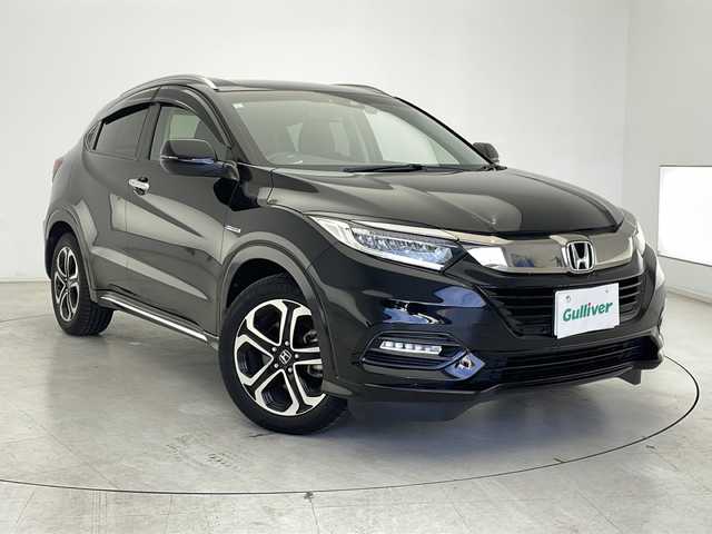 ホンダ ヴェゼル ハイブリッド Z ホンダセンシング 千葉県 2019(平31)年 4.3万km クリスタルブラックパール 禁煙車/ホンダセンシング/純正９インチナビ/BT/CD/DVD/TV/オートライト/オートワイパー/スマートキー/Fシートヒーター/純正AW/LEDライト/パドルシフト/プッシュスタート/ビルトインETC/アイドリングストップ