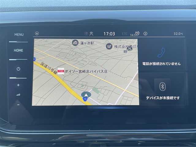 フォルクスワーゲン Ｔ－クロス TSI スタイル 宮崎県 2022(令4)年 3.4万km 黒 純正メモリナビゲーション/・Bluetooth/・社外フルセグテレビ （走行中不可）/・USB/・AM FM/ハーフレザーシート/バックカメラ/・前後コーナーセンサー/アクティブクルーズコントロール/・レーンキープ/アイドリングストップ/ブラインドスポットモニター/プッシュスタート/ETC/LEDヘッドライト/・オートライト/・オートハイビーム/前後ドライブレコーダー/純正18インチアルミホイール