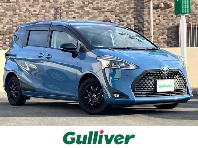 トヨタ シエンタ ハイブリッド G セーフティエディションⅡ 静岡県 2021(令3)年 5.4万km グレイッシュブルー エンジンスタートボタン/パワーステアリング/パワーウィンドウ/アイドリングストップ/オートエアコン/スマートキー/スペアキー1本/クルーズコントロール/USB入力端子/ETC/バックカメラ/純正ナビ（CD/DVD/BT/フルセグ）/ドライブレコーダー前後/ウォークスルー/純正フロアマット/布シート/両側パワースライドドア/社外アルミホイール/ABS/横滑り防止装置/コーナーセンサー前後/レーンキープアシスト/オートライト/オートマチックハイビーム/LEDヘッドライト/Wエアバッグ/衝突軽減システム/タンブルシート