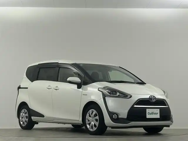 トヨタ シエンタ ハイブリッド G 埼玉県 2017(平29)年 7.1万km ホワイトパールクリスタルシャイン 純正SDナビ　フルセグ　CD DVD BT　ETC　トヨタセーフティセンス　両側パワスラ　ドラレコ　LEDオートライト　
