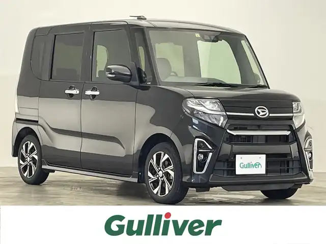 ダイハツ タント カスタム X セレクション 滋賀県 2020(令2)年 6.9万km ブラックマイカメタリック 純正ナビ/CD.DVD.Bluetooth.フルセグ/バックカメラ/スマートアシスト/・衝突軽減ブレーキ/・コーナーセンサー/・車線逸脱警報機能/・車線逸脱抑制制御機能/・ブレーキ制御付誤発進抑制機能/・先行車発進お知らせ機能/・アダプティブドライビングビーム/・進入禁止標識認識機能/両側パワースライドドア/ハーフレザーシート/前方ドライブレコーダー/ステアリングスイッチ/LEDヘッドライト/オートライト/スマートキー/スペアキー