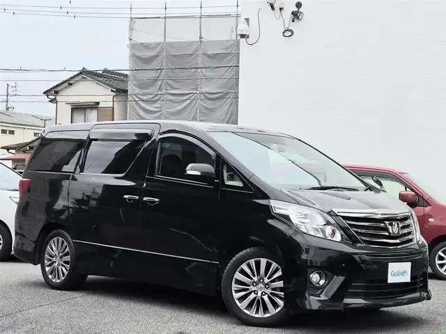 トヨタ アルファード 240S タイプゴールドⅡ 愛知県 2014(平26)年 4.9万km ブラック /禁煙車/ワンオーナー//ツインムーンルーフ//社外9インチナビ・フルセグTV/　(アルパインEX009V)//社外10.2インチフリップダウンモニター/　(アルパインTMX-R3200)//バックカメラ/ドラレコ/ETC//両側パワスラ/パワーバックドア//黒合皮ハーフレザー//HIDオートライト//クルーズコントロール//ウッドコンビハンドル//ステアスイッチ//コーナーセンサー//バックソナー//純正１８インチアルミ//電動格納ミラーウインカー//ドアバイザー/純正フロアマット//新車保証書/取扱説明書//スペアキー