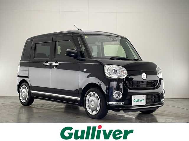 ダイハツ ムーヴ キャンバス G ブラックインテリア リミテッド SAⅢ 宮崎県 2020(令2)年 4.9万km ブラックマイカメタリック 禁煙車/衝突被害軽減ブレーキ/純正ナビTV/（NMZK-W70D/CD/DVD/Bluetooth/ワンセグTV)/純正LEDオートライト/純正LEDフォグ/純正セキュリティアラーム/純正フロアマット/両側電動スライドドア/オートマチックハイビーム/クリアランスソナー/オートエアコン/オート電動格納ミラー/本革巻ハンドル/スマートキー/プッシュエンジンスタート/スペアキー/新車時保証書/取扱い説明書