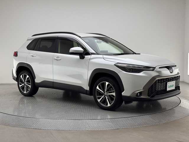トヨタ カローラ クロス ハイブリッド Z 兵庫県 2022(令4)年 0.8万km プラチナホワイトパールマイカ 純正メモリナビ(Bluetooth/USB/Miracast/フルセグ)/バックカメラ/パワーシート/シートヒーター/パワーバックドア/前後コーナーセンサー/オートライト/オートマチックハイビーム/LEDヘッドライト/LEDフォグライト/純正18インチアルミホイール/純正フロアマット/ルーフレール/追従型クルーズコントロール/前後ドライブレコーダー/ETC