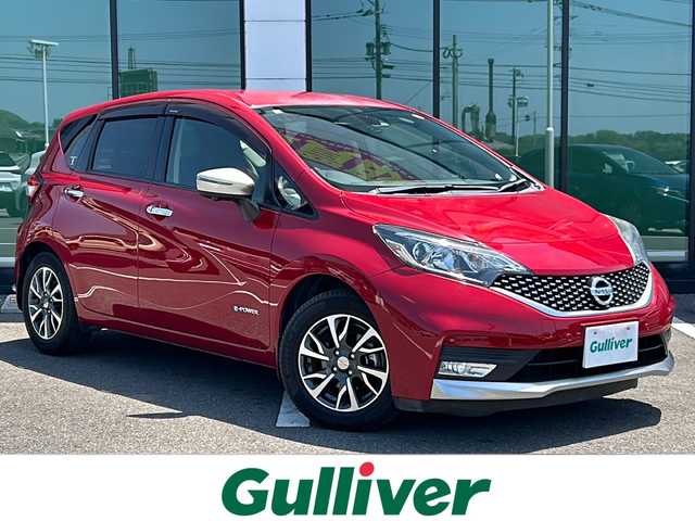 日産 ノート e－パワー X モード・プレミア 福岡県 2017(平29)年 3.6万km ガーネットレッド 純正ナビ　フルセグ　DVD再生　BTオーディオ/アラウンドビューカメラ/デジタルインナーミラー/スマートキー/ドライブレコーダー/LEDライト/ETC/フロアマット/ドアバイザー