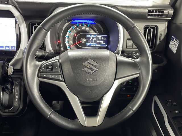 スズキ ハスラー HYBRID X 広島県 2020(令2)年 4.6万km ブリスクブルーメタリック/ホワイト2トーンルーフ 純正9型ナビ（AppleCarPlay/AndroidAuto）/全方位モニター/シートヒーター/デュアルカメラブレーキサポート/車線逸脱警報/ハイビームアシスト/リヤパーキングソナー/誤発進抑制機能/LEDヘッドランプ/純正15インチAW/ETC2.0/USB入力端子