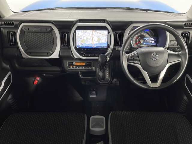スズキ ハスラー HYBRID X 広島県 2020(令2)年 4.6万km ブリスクブルーメタリック/ホワイト2トーンルーフ 純正9型ナビ（AppleCarPlay/AndroidAuto）/全方位モニター/シートヒーター/デュアルカメラブレーキサポート/車線逸脱警報/ハイビームアシスト/リヤパーキングソナー/誤発進抑制機能/LEDヘッドランプ/純正15インチAW/ETC2.0/USB入力端子
