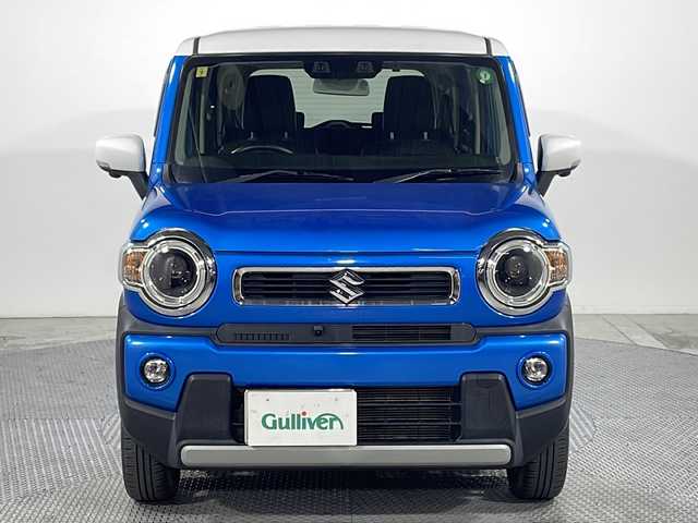 スズキ ハスラー HYBRID X 広島県 2020(令2)年 4.6万km ブリスクブルーメタリック/ホワイト2トーンルーフ 純正9型ナビ（AppleCarPlay/AndroidAuto）/全方位モニター/シートヒーター/デュアルカメラブレーキサポート/車線逸脱警報/ハイビームアシスト/リヤパーキングソナー/誤発進抑制機能/LEDヘッドランプ/純正15インチAW/ETC2.0/USB入力端子