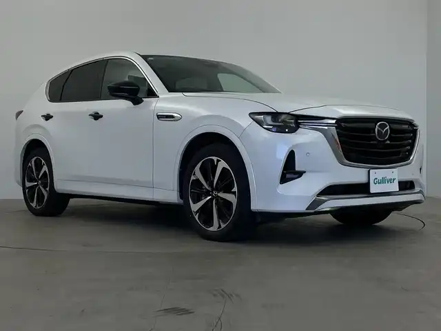 マツダ ＣＸ－６０ XD HV プレミアムモダン 鹿児島県 2023(令5)年 1.7万km ロジウムホワイトプレミアムメタリック 4WD/パノラマサンルーフ/12.3インチディスプレイナビ/ ApplecaPlay/AndoroidAuto/USB-C/AC150W電源/BOSEサウンド12スピーカー/360°ビューモニター/スマートブレーキサポート/誤発進抑制機能/車線逸脱警報/ブラインドスポットモニター/レーンキープアシスト/緊急時車線維持支援機能/レーダークルーズコントロール/アクティブドライビングディスプレイ/シートヒーター/エアシート/LEDオートヘッドライト/ETC