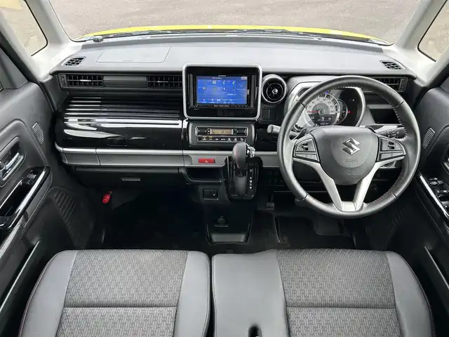 スズキ スペーシア カスタム HYBRID XS ターボ 鹿児島県 2018(平30)年 5.7万km アクティブイエロー/ブラック2トーンルーフ 両側パワースライドドア/クルーズコントロール/LEDヘッドライト/純正15インチアルミホイール/ステアリングスイッチ/アイドリングストップ/オートエアコン/スマートキー/社外ETC/クリアランスソナー