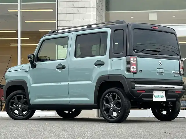 スズキ ハスラー タフワイルド・ターボ 兵庫県 2024(令6)年 0.1万km未満 オフブルーメタリック/ブラック 2トーン 全方位モニター/アダプティブクルーズコントロール/アップルカープレイ・アンドロイドオート/後方コーナーセンサー/デュアルブレーキサポート/純正メモリナビ/前席シートヒーター/CD/DVD/Bluetooth接続/フルセグTV/ステアリングスイッチ/LEDヘッドライト/フォグランプ