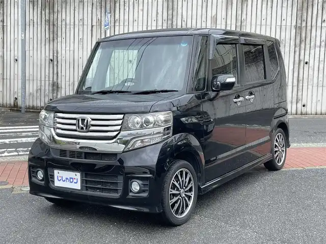 ホンダ Ｎ ＢＯＸ G ターボパッケージ 福岡県 2013(平25)年 7.9万km クリスタルブラックパール (株)IDOMが運営する【じしゃロン八幡西店】の自社ローン専用車両になります。こちらは現金またはオートローンご利用時の価格です。自社ローンご希望の方は別途その旨お申付けください。/社外メモリナビ /フルセグ/Bluetooth/バックカメラ/両側パワースライドドア/ETC