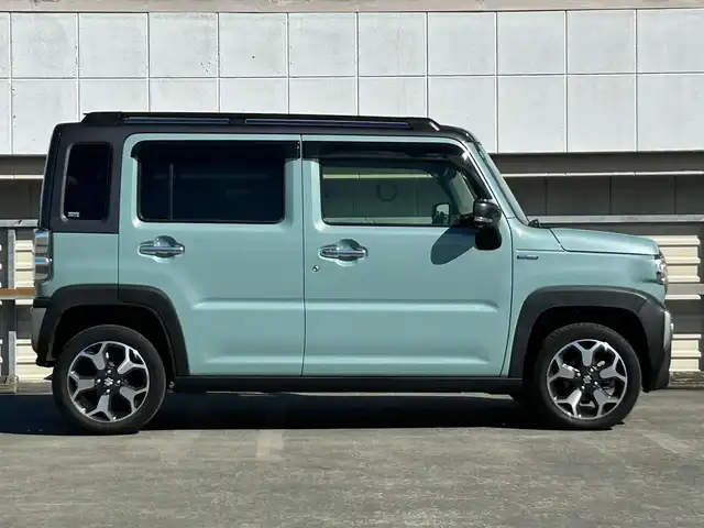 スズキ ハスラー Jスタイル ターボ 静岡県 2021(令3)年 1.3万km オフブルーメタリック/ガンメタリック2トーンルーフ デュアルカメラブレーキサポート/純正ディスプレイオーディオ/・CD/DVD/BT/USB/バックカメラ/クルーズコントロール追従有/革巻きステアリング/・ステアリングスイッチ/パドルシフト/オートライト/スマートキー/・プッシュスタート/シートヒーターD/N/LEDヘッドライト/・フォグランプ/ウィンカーミラー/純正アルミホイール/純正フロアマット/純正ドアバイザー