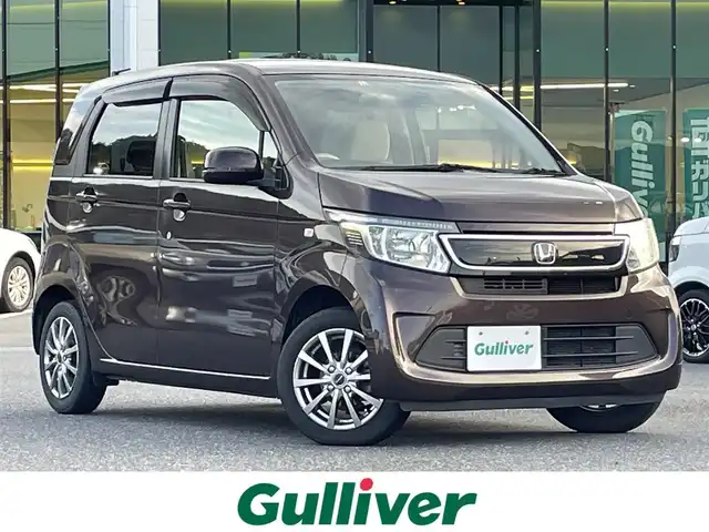 ホンダ Ｎ ＷＧＮ G 島根県 2014(平26)年 5万km プレミアムディープモカパール 登録時走行距離50097km/プッシュスタート/スマートキー/CD/FM/AM/AUX/オートエアコン/パワーステアリング/パワーウィンドウ/アイドリングストップ/横滑り防止/純正フロアマット/ドアバイザー/ペンチシート