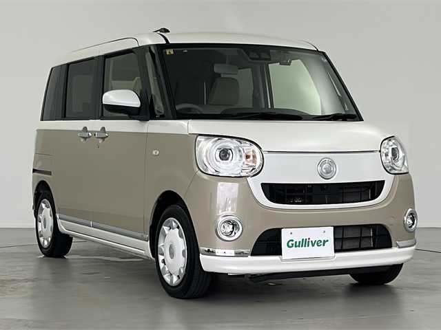 ダイハツ ムーヴ キャンバス G メイクアップ リミテッド　SAⅢ 岐阜県 2021(令3)年 5.4万km パールホワイトⅢ/ナチュラルベージュマイカメタリック 2トーン ドライブレコーダー/アイドリングストップ/両側パワースライドドア/全周囲カメラ/ECLIPSEナビ/衝突軽減ブレーキ/横滑り防止装置/オートライト/オートハイビーム/フォグランプ/電格ミラー/Bluetooth接続/シートヒーター（運転席）/純正アルミキャップ/ベンチシート/プッシュスタート/スマートキー/ETC