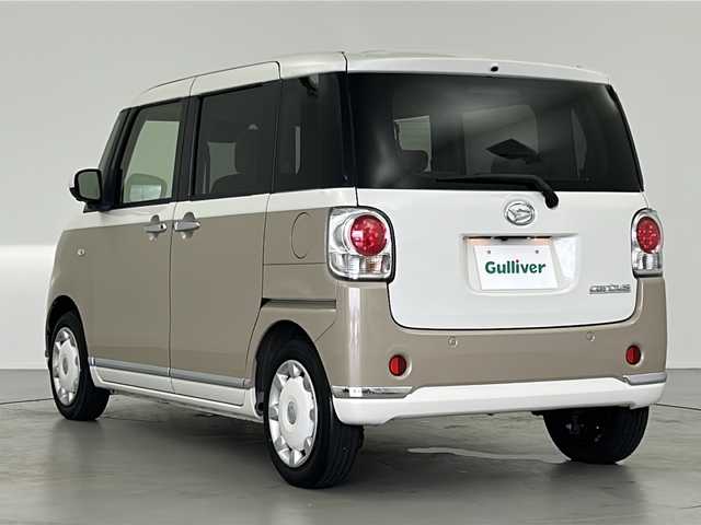 ダイハツ ムーヴ キャンバス G メイクアップ リミテッド　SAⅢ 岐阜県 2021(令3)年 5.4万km パールホワイトⅢ/ナチュラルベージュマイカメタリック 2トーン ドライブレコーダー/アイドリングストップ/両側パワースライドドア/全周囲カメラ/ECLIPSEナビ/衝突軽減ブレーキ/横滑り防止装置/オートライト/オートハイビーム/フォグランプ/電格ミラー/Bluetooth接続/シートヒーター（運転席）/純正アルミキャップ/ベンチシート/プッシュスタート/スマートキー/ETC