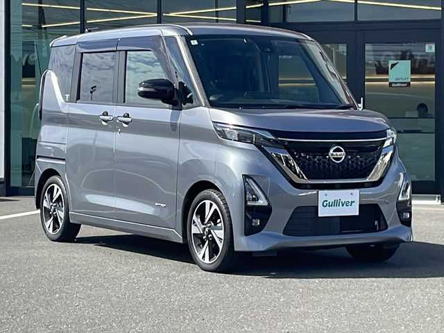 日産 ルークス HWS Gターボ アーバンクロム プロパイロットED 鹿児島県 2022(令4)年 6.9万km チタニウムグレーメタリック 衝突被害軽減システム/純正オーディオ/Bluetooth/DVD/CD/ワンセグ/全方位バックカメラ/両側パワースライドドア/クルーズコントロール/AAC/LEDオートライト/シートヒーター/純正15インチアルミホイール/ETC