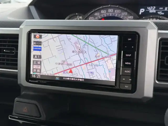 ダイハツ ウェイク G ターボ SA Ⅲ 大分県 2018(平30)年 8.8万km ブルーメタリック ・ナビ(CD/DVD/BT/SD)/・バックカメラ/・フルセグテレビ/・両側パワースライドドア/・スマートアシスト/・レーンアシスト/・ETC/・オートハイビーム/・リアセンサー/・ベンチシート/・フルフラットシート/・純正アルミホイール/・スマートキー/・プッシュスタートボタン