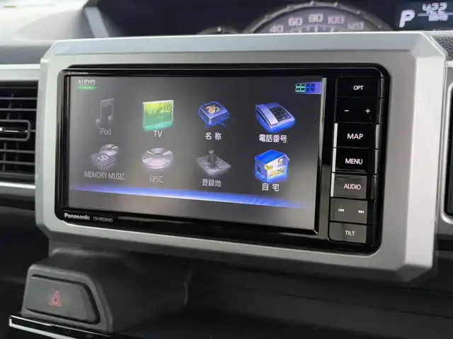 ダイハツ ウェイク G ターボ SA Ⅲ 大分県 2018(平30)年 8.8万km ブルーメタリック ・ナビ(CD/DVD/BT/SD)/・バックカメラ/・フルセグテレビ/・両側パワースライドドア/・スマートアシスト/・レーンアシスト/・ETC/・オートハイビーム/・リアセンサー/・ベンチシート/・フルフラットシート/・純正アルミホイール/・スマートキー/・プッシュスタートボタン