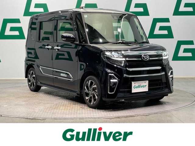ダイハツ タント カスタム X スタイルセレクション 鹿児島県 2022(令4)年 4万km パールブラック 純正7インチワイドSDナビ/フルセグTV/BT/CD/DVD/MSV/AM/FM/バックカメラ/スマートアシスト/コーナーセンサー/両側パワースライドドア/ハーフレザーシート/前席シートヒーター/ETC/ドライブレコーダー/純正LEDヘッドライト/純正14インチアルミホイール/純正フロアマット/ドアバイザー