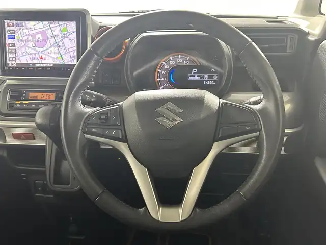スズキ スペーシア ギア HYBRID XZ 佐賀県 2019(平31)年 5.5万km オフブルーメタリック/ガンメタリック2トーンルーフ 純正ディーラーオプションSD8インチナビ/Bluetoothオーディオ接続/衝突軽減システム/全方位カメラ/バックカメラ/両側パワースライドドア/シートヒーター/ETC/純正フロアマット/ステアリングスイッチ/後席サーキュレーター/ヘッドアップディスプレイ/禁煙車/ABS/横滑り防止装置/レーンアシスト/オートライト/オートマチックハイビーム/コーナーセンサー/LEDヘッドライト