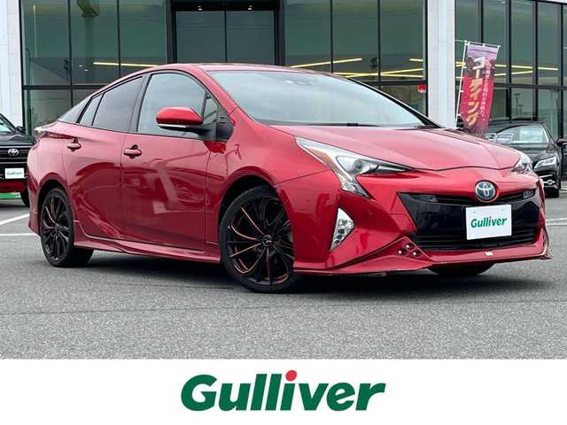 トヨタ プリウス A ツーリングセレクション 奈良県 2016(平28)年 12万km エモーショナルレッド TRDエアロ/純正ナビ(フルセグTV/CD/DVD/AM・FM/BT)/バックカメラ/ビルトインETC/クルーズコントロール/シートヒーター(D/N席)/トヨタセーフティセンス/HUD(ヘッドアップディスプレイ)/アドバンストパークシステム/アイドリングストップ機能/本革巻きステアリング/社外LEONIS18インチアルミホイール/純正フロアマット
