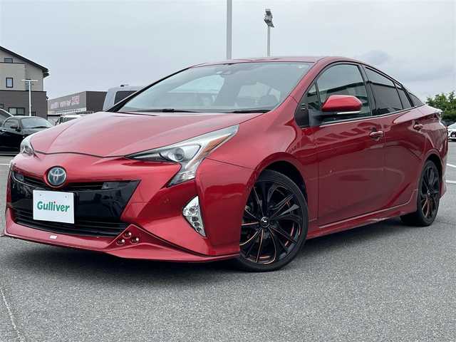 トヨタ プリウス A ツーリングセレクション 奈良県 2016(平28)年 12万km エモーショナルレッド TRDエアロ/純正ナビ(フルセグTV/CD/DVD/AM・FM/BT)/バックカメラ/ビルトインETC/クルーズコントロール/シートヒーター(D/N席)/トヨタセーフティセンス/HUD(ヘッドアップディスプレイ)/アドバンストパークシステム/アイドリングストップ機能/本革巻きステアリング/社外LEONIS18インチアルミホイール/純正フロアマット