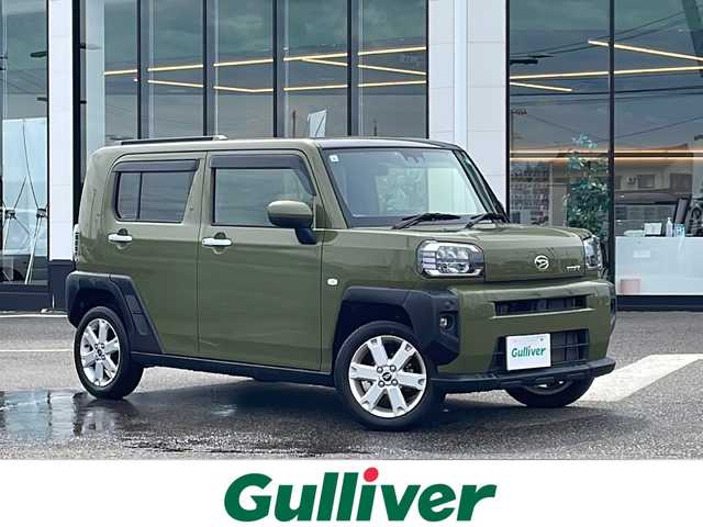 ダイハツ タフト G 新潟県 2021(令3)年 5.9万km フォレストカーキメタリック ワンオーナー/メモリナビ/（TV/DVD/Bluetooth）/衝突軽減/先行車発進検知/車線逸脱警報/コーナーセンサー/バックカメラ/プッシュスタート/アイドリングストップ/ステアリングスイッチ/ガラスルーフ/シートヒーター/フロアマット/LEDヘッドライト/フォグランプ/電格ミラー/ドアバイザー