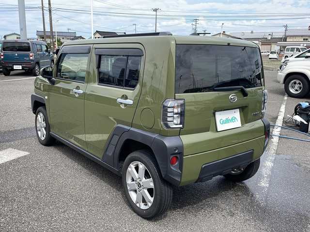 ダイハツ タフト G 新潟県 2021(令3)年 5.9万km フォレストカーキメタリック ワンオーナー/メモリナビ/（TV/DVD/Bluetooth）/衝突軽減/先行車発進検知/車線逸脱警報/コーナーセンサー/バックカメラ/プッシュスタート/アイドリングストップ/ステアリングスイッチ/ガラスルーフ/シートヒーター/フロアマット/LEDヘッドライト/フォグランプ/電格ミラー/ドアバイザー