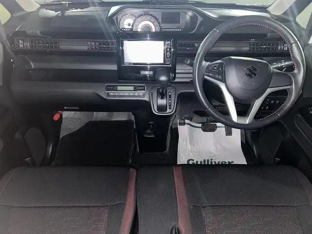 スズキ ワゴンＲ スティングレー HYBRID X 兵庫県 2018(平30)年 4.9万km ピュアホワイトP SDナビ/フルセグTV/BTオーディオ/CD/DVD/ETC/ステアリングスイッチ/全方位カメラ/ヘッドアップディスプレイ/シートヒーター/純正フロアマット/純正アルミホイール/ドアバイザー/レーンキープアシスト/衝突被害軽減システム/横滑り防止装置