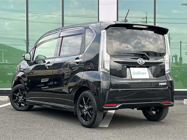 ダイハツ ムーヴ カスタム RS ハイパーLTD SAⅢ 福岡県 2020(令2)年 5.5万km ブラックマイカメタリック 社外７インチメモリナビ（CN-RA06WD）/（AM/FM/CD/DVD/BT/フルセグTV）/全方位カメラ/コーナーセンサー/シートヒーター/オートマチックハイビーム/車線逸脱警報システム/衝突被害軽減システム/横滑り防止装置/アイドリングストップ/プッシュスタートボタン/スマートキー/純正フロアマット/LEDヘッドライト/社外１４インチアルミホイール