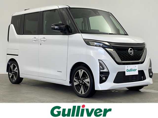 日産 ルークス HWS Gターボ アーバンクロム プロパイロットED 鹿児島県 2022(令4)年 3.7万km ホワイトパール 純正9型ナビ/（CD/DVD/BT/フルセグTV）/プロパイロット/エマージェンシーブレーキ/アラウンドビューモニター/両側パワースライドドア/オートライト/ハイビームアシスト/リアサーキュレーター/リアサンシェード/シートバックテーブル/LEDヘッドライト/フロアマット/スマートキー/プッシュスタート
