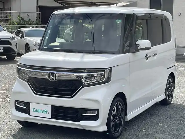 ホンダ Ｎ ＢＯＸ カスタム G L ターボ ホンダセンシング 熊本県 2018(平30)年 6.6万km プラチナホワイトパール ホンダセンシング/プッシュスタート/社外ナビ/（CD・DVD・フルセグTV・BTオーディオ・SD）/バックカメラ/ビルトインETC/ドライブレコーダー/純正15インチAW/レーダークルーズ/両側パワースライドドア/パドルシフト/ハーフレザーシート/LEDヘッドライト/オートライト/LEDフォグライト/横滑り防止装置/ウィンカーミラー/純正フロアマット/純正ドアバイザー