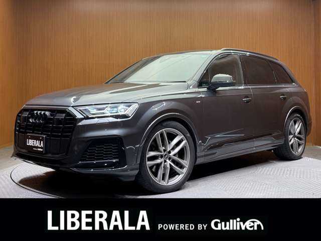 アウディ アウディ Ｑ７ 55TFSIクワトロ Sライン 千葉県 2022(令4)年 2.3万km デイトナグレーパールエフェクト 7シーターパッケージ　/ブラックスタイリングパッケージ　/バーチャルコックピット　/HUD　/ACC　/半革シート　/ナビ　/TV　/360°Bluetooth接続　/シートヒーター　/電動リアゲート　/純正21インチAW　/ワンオーナー　/ドラレコ　/ETC