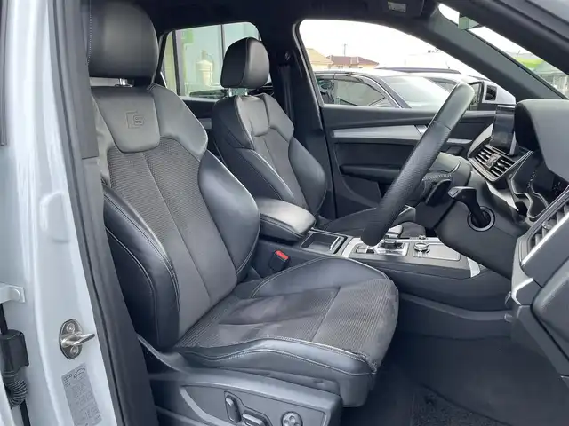 アウディ Ｑ５ 40TDIクワトロ スポーツ 島根県 2019(令1)年 9.1万km グレイシアホワイトメタリック 登録時走行距離　90531km/ワンオーナー/取扱説明書/保証書/４WD/純正ナビ/（Bluetooth/CD/DVD/USB)/全周囲カメラ/ウィンカーミラー/パドルシフト/パーキングアシスト/アイドリングストップ/スペアキー/追従型クルーズコントロール/レーンキープアシスト/電動リアゲート/パワーシート（DN席）/メモリシート/シートヒーター（全席）/ビルドインETC2.0/純正アルミ１９インチ
