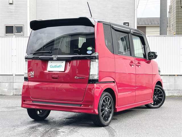 ホンダ Ｎ ＢＯＸ 2トーン カスタム ターボSSパッケージ 栃木県 2014(平26)年 7.7万km ミラノレッド 2トーンカラースタイル/あんしんパッケージ/・シティブレーキアクティブシステム(低速域衝突軽減ブレーキ＋誤発進抑制機能)/・前席用i-サイドエアバッグシステム〈容量変化タイプ〉＋サイドカーテンエアバッグシステム(前席/後席対応)/ターボパッケージ/・クルーズコントロール/・パドルシフト/・本革巻ステアリングホイール/・15インチアルミホイール/純正7インチナビ/・地デジ/・Bluetooth/・DVD/CD/SD/リアワイドカメラ/両側パワースライドドア