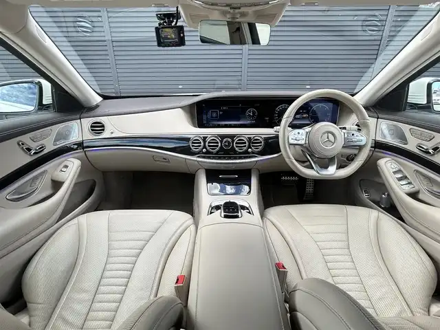 メルセデス・ベンツ Ｓ４００ｄ スポーツリミテッド 茨城県 2019(令1)年 4.5万km ダイヤモンドホワイト 後期型 /レザ-EXC /ベ-シックパッケージ /パノラミックSR /Burmester /HUD/ベ-ジュ革 /シートヒーター /ベンチレーション /M付PWシート /リラクゼーション機能 /PWトランク /エアバランスパッケージ/パフュームアトマイザー/イ-ジ-クロ-ズドア /アンビエントライト/RSP /ACC /LKA /BSA /ナビ /TV /LED /ETC2.0/ドラレコ/禁煙車