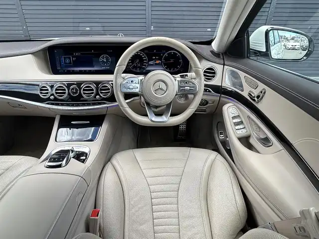 メルセデス・ベンツ Ｓ４００ｄ スポーツリミテッド 茨城県 2019(令1)年 4.5万km ダイヤモンドホワイト 後期型 /レザ-EXC /ベ-シックパッケージ /パノラミックSR /Burmester /HUD/ベ-ジュ革 /シートヒーター /ベンチレーション /M付PWシート /リラクゼーション機能 /PWトランク /エアバランスパッケージ/パフュームアトマイザー/イ-ジ-クロ-ズドア /アンビエントライト/RSP /ACC /LKA /BSA /ナビ /TV /LED /ETC2.0/ドラレコ/禁煙車