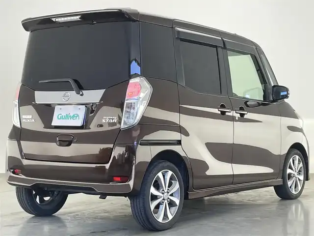 日産 デイズ ルークス ハイウェイスターターボ 愛知県 2016(平28)年 7.9万km モカブラウンP 純正ナビ　フルセグＴＶ　Ｂｌｕｅｔｏｏｔｈ　全方位カメラ　ＥＴＣ　前後ドラレコ　両側パワースライドドア　プッシュスタート　スマートキー　ＬＥＤオートライト　フォグランプ　エマブレ　衝突軽減装置　禁煙車
