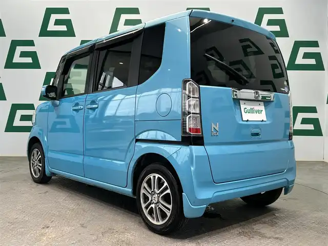 ホンダ Ｎ ＢＯＸ G Lパッケージ 鹿児島県 2014(平26)年 4.9万km イノセントブルーメタリック 純正ナビ【ＷＸ－１３５ＣＰ】　/ワンセグＴＶ　/ステアリングリモコン　/アイドリングストップ　/横滑り防止　/片側パワースライドドア　/プッシュスタート　/ヘッドライトレベライザー/純正１４インチアルミホイール/ドアバイザー