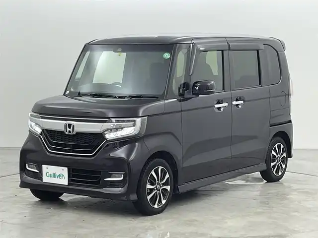 ホンダ Ｎ ＢＯＸ カスタム G L ホンダセンシング 福岡県 2018(平30)年 3.9万km プレミアムベルベットパープル・パール 純正８型ナビ（ＢＴ，フルセグＴＶ）　/バックカメラ　/ビルトインＥＴＣ　/前方ドラレコ　/アダプティブクルーズコントロール　/衝突軽減　/レーンキープ　/片側電動スライドドア　/純正１４インチＡＷ　/ＬＥＤヘッドライト