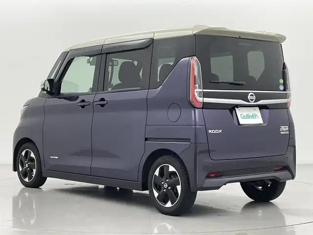 日産 ルークス HWS X プロパイロットED 熊本県 2020(令2)年 7.4万km パープルⅡ 純正9インチナビMM320D-L（ＣＤ・ＤＶＤ・フルセグ・ＢＴ）/全周囲カメラ　/純正前方ドライブレコーダー　/レーダークルーズコントロール/両側パワースライドドア　/前後クリアランスソナー　/プロパイロット　/エマージェンシーブレーキ　/レーンキープアシスト/車線逸脱防止支援システム/標識認識機能/先行車発進お知らせ/ふらつき警報機能/電動パーキング/ブレーキホールド/純正フロアマット/純正１４インチAW/オートライト/オートマチックハイビーム/フォグライト/LEDヘッドライト/スマートキー/プッシュスタート