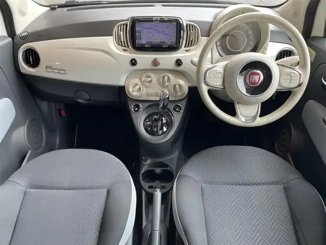 フィアット ５００ 1．2 ポップ 高知県 2017(平29)年 3.4万km 白 社外ナビ（AVIC-RZ800）/　【AM/FM/フルセグTV/BT/CD/DVD】/バックカメラ/純正ドライブレコーダー/純正フロアマット/純正スチールホイール/ETC