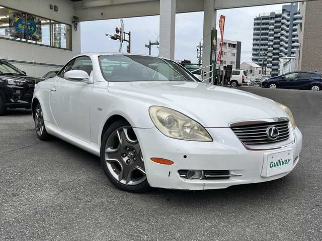 レクサス ＳＣ 430 宮崎県 2007(平19)年 15.5万km ホワイトパールクリスタルシャイン マークレビンソン/レザーシート　/純正ナビ　/ＥＴＣ　/クルーズコントロール　/ＨＩＤオートライト　/純正アルミホイール/純正フロアマット/パワーシート（D/N席）/デジタルインナーミラー（バックモニター）/電動オープン不良