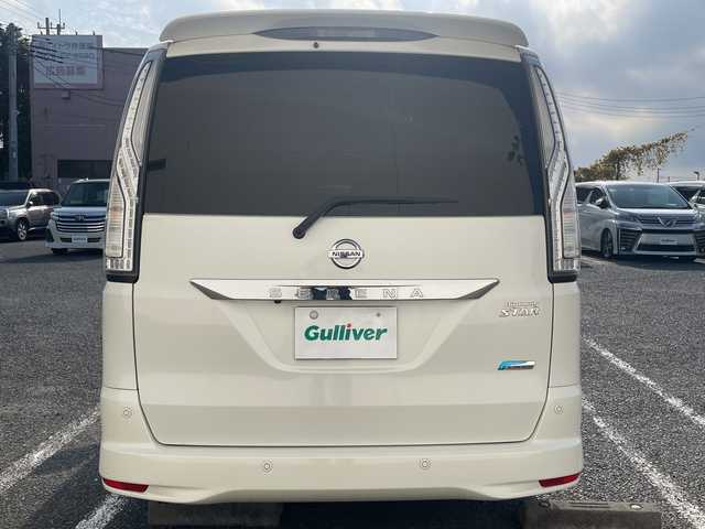 日産 セレナ ハイウェイS S HV Aセーフ 千葉県 2014(平26)年 8.3万km ブリリアントホワイトパール クロスギア　パノラマルーフ　8型ナビEX008V　アルパインフリップダウンモニター　全方位カメラ　全方位付ミラー　クルコン　パワスラ　エマブレ　ETC　防水シート　エアロ　HID　オートライト　コンビハンドル