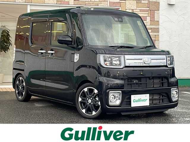 ダイハツ ウェイク G ターボVS SA Ⅲ 徳島県 2021(令3)年 1.8万km ブラックマイカメタリック 社外メモリナビ　MDV-D308BTW/(AM.FM.CD.DVD.TV.BT)/アイドリングストップ/プッシュスタート/両側パワースライドドア/ETC/スマートキー/アラウンドビュー/15インチ純正アルミホイール/衝突被害軽減ブレーキ/車高調