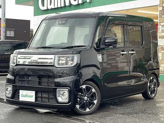ダイハツ ウェイク G ターボVS SA Ⅲ 徳島県 2021(令3)年 1.8万km ブラックマイカメタリック 社外メモリナビ　MDV-D308BTW/(AM.FM.CD.DVD.TV.BT)/アイドリングストップ/プッシュスタート/両側パワースライドドア/ETC/スマートキー/アラウンドビュー/15インチ純正アルミホイール/衝突被害軽減ブレーキ/車高調