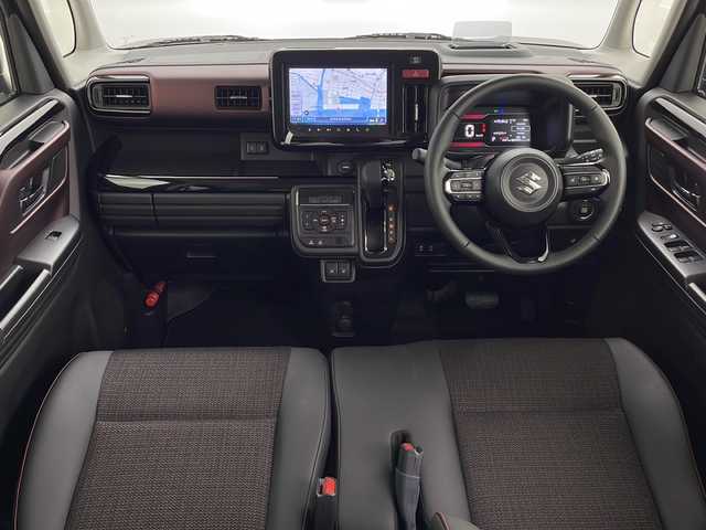 スズキ スペーシア カスタム HYBRID XS 鹿児島県 2024(令6)年 0.5万km ブルーイッシュブラックパール3 スズキセーフティセンス/純正ディスプレィオーディオ/ナビ Bluetooth Apple CarPlay Android AUTO/フルセグTV/全方位カメラ/両側電動スライドドア/レーダークルーズコントロール/ハーフレザーシート/前席シートヒーター /LEDヘッドライト/フォグライト /オートライトコントロール/革巻きステアリング/ステアリングヒーター/純正15インチアルミホイール/純正フロアマット/スマートキー/エンジンプッシュスタート/保証書